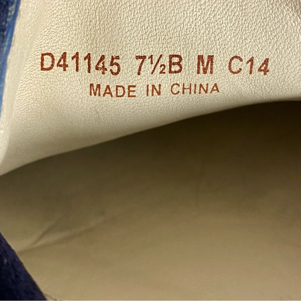 Cole Haan Grant Navy Blue Suede Driving Moccasin Loafers Women’s Size 7.5B - Picture 8 of 9